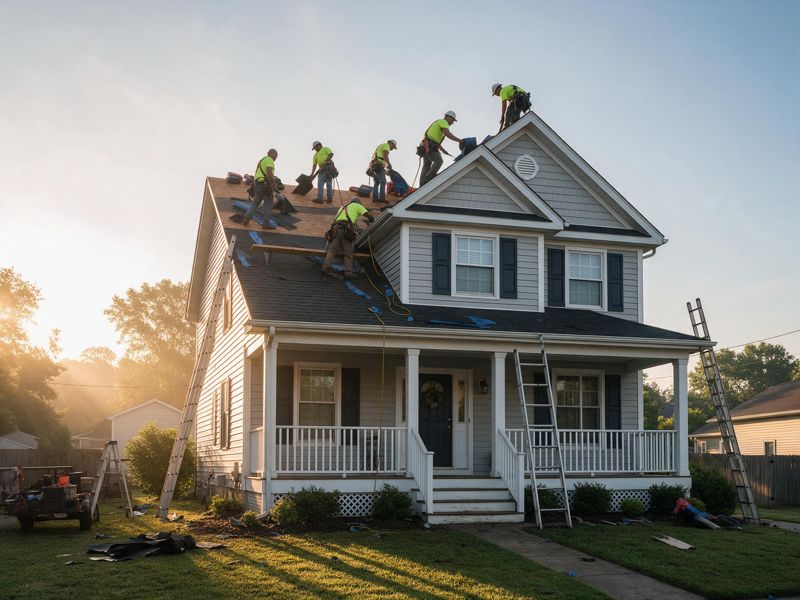 roofing project near Evansville, IN